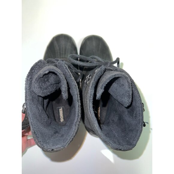 Sorel Fancy Lace ii Boot Black Winter Snow Leather Waterproof Women's Size 8 - Picture 7 of 10